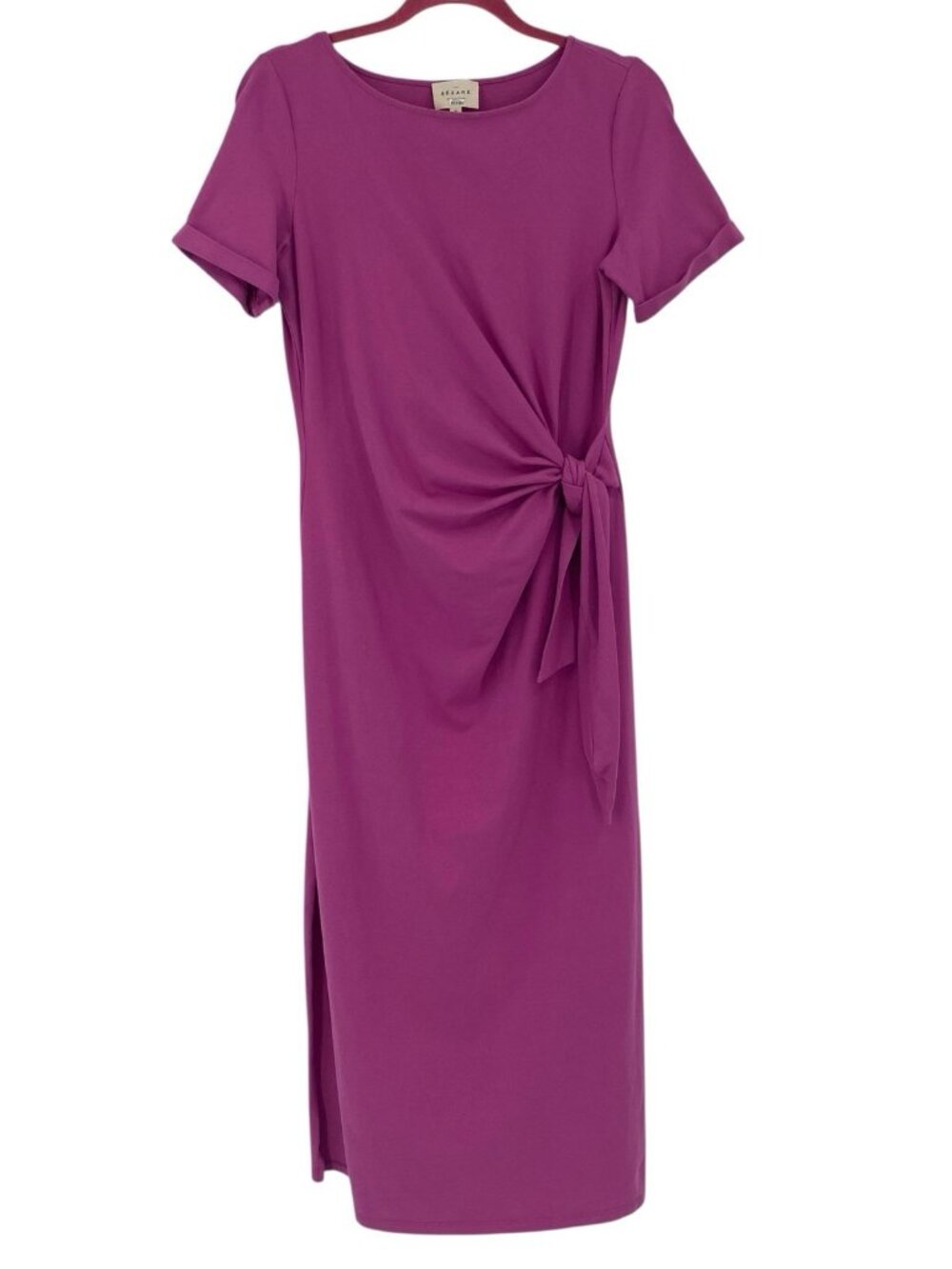 Sezane Pippa Midi Dress with Side Knot
